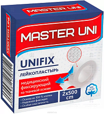 Лейкопластырь 2х500см UNIFIX на тканевой основе