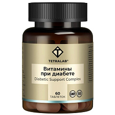 Tetralab Витамины при диабете таблетки покрытые оболочкой 824мг N60