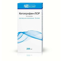 Кетопрофен-ЛОР раствор для полоскания 16мг/мл 200мл