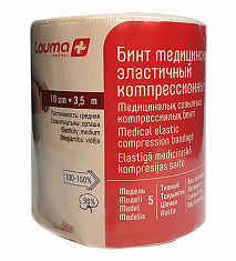 Бинт эластичный компрессионный LAUMA модель 5 средней растяжимости 10смх3,5м