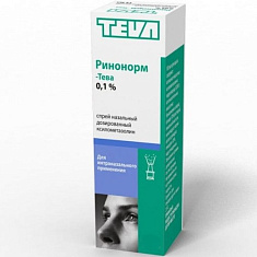 Ринонорм-Тева спрей назальный 0,1% 20мл N1 фл