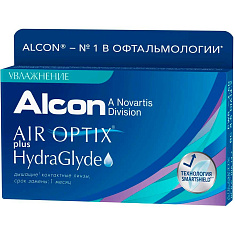 Линзы контактные AIR OPTIX PLUS HYDRAGLYDE /-1,00/ N3 Alcon
