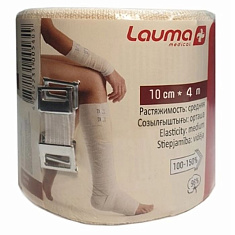 Бинт эластичный компрессионный Lauma модель 5 средней растяжимости 10смх4м