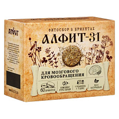 Алфит-31 для мозгового кровообращения утренний/ вечерний 120г брикеты