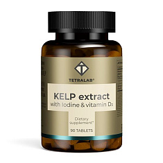 Tetralab KELP экстракт с витамином D3 таблетки 550мг №90