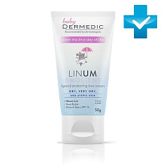 Dermedic Linum emollient Baby Защитный крем для детей с первых дней жизни SPF15 50 г
