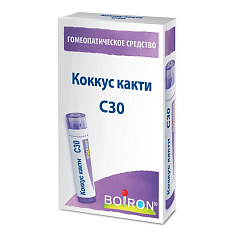 Коккус Какти С30 Гомеопатический монокомпонентный препарат гранулы гомеопатические 4г Буарон