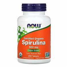 Now Foods Спирулина Spirulina 500мг таблетки N200