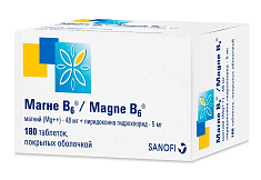 Магне B6 таблетки п.п.о N180
