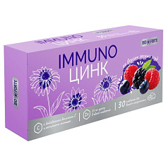 BioForte Иммуно Цинк таблетки вкус лесных ягод 800мг №30