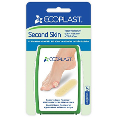 Ecoplast Пластырь противомозольный гидроколлоидный Second Skin 20х60мм N5