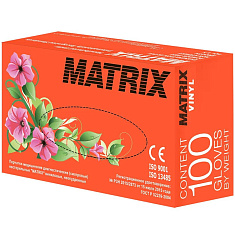 Matrix Vinyl Перчатки смотровые виниловые нестерильные неопудренные L N50пар