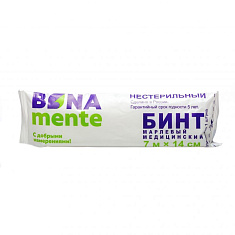 Бинт марлевый медицинский нестерильный 7мх14см Bona Mente