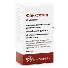 Фликсотид аэрозоль для ингаляций 250мкг/доза ингалятор 60 доз