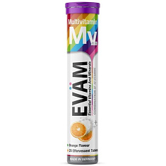 Evam Мультивитамины со вкусом апельсина таблетки шипучие 4,1г N20