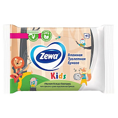 Zewa Kids Бумага туалетная влажная Детская 40 листов