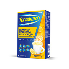 Терафлю от гриппа и простуды порошок для раствора для внутреннего применения лимон 22,1 N4