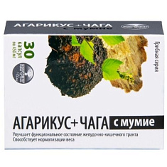 Агарикус + чага с мумие грибная серия капсулы 0,45г N30