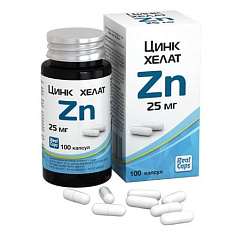 Цинк Хелат ZN 25мг капсулы 326мг N100