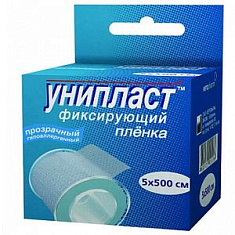 Лейкопластырь 5х500см Унипласт прозрачный