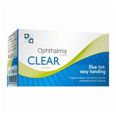 Офтальмикс Баттерфляй Clear Контактные линзы плановой замены  /-5,50/ N4 blue tint