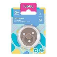 Lubby Пустышка латексная со скошенным соском 0+ 30151
