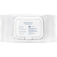 Missha Super Aqua Ultra Hyalron Салфетки для снятия макияжа с гиалуроновой кислотой и маслами 30мл
