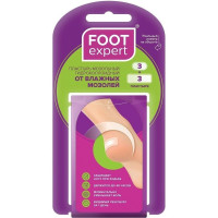 Foot Expert лейкопластырь мозольный гидроколлоидный от влажных мозолей 2,2х4,1см N3 + 2,9х6см N3