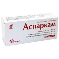 Аспаркам таблетки 175мг+175мг N56 Южфарм