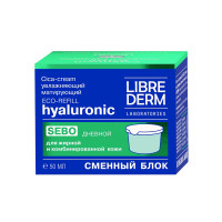 LibreDerm Гиалуроновый Cica-крем увлажняющий матирующий дневной для жирной кожи 50мл сменный блок