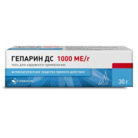 Гепарин ДС гель 1000МЕ/г гель для наружного применения 30г