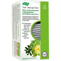 Чай Эвалар Био при повышенном содержании мочевой кистолы 1,5г N20
