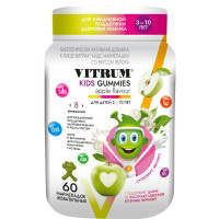 Витрум Кидс Мармелад жевательный со вкусом яблока д/детей 3-10 лет 3500мг N60