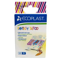 Ecoplast Набор полимерных детских пластырей Fantasy Tattoo N10
