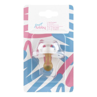Lubby Пустышка латексная с круглым соском Just lubby 0+ 23535
