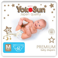 YokoSun Premium Подгузники детские размер M 5-10кг №62