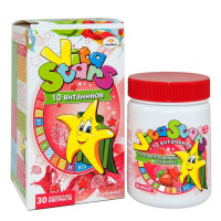 Vita Stars мультивитаминный комплекс пастилки жевательные Клубника N30