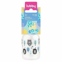 Lubby Бутылочка для кормления латексная соска 0+ 125мл 13565