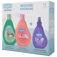 Bebble My friend Набор Веселое Купание шампунь 2в1 клубника 250мл + шампунь 2в1 арбуз 250мл + бальзам 150мл