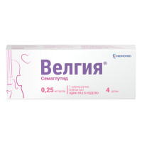 Велгия р-р д/п/к введ. 0.25мг/доза 1.5мл шпр.-руч. в компл с игл 5шт