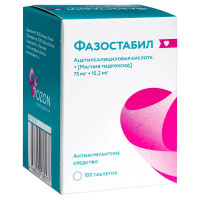 Фазостабил таблетки п.п.о 75мг+15,2мг №100