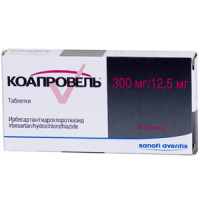 Коапровель таблетки п.п.о. 12,5мг 300мг N28