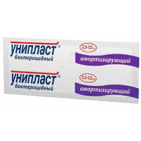 Лейкопластырь бактерицидный Унипласт амортизирующий 2,5х7,2см N1