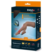 B.Well Чулки MED JW-227 компрессионные с открытым мыском 22-32 мм рт.ст. 2 класс р.5 Nero