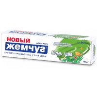 Новый жемчуг Зубная паста 7 Трав 100мл