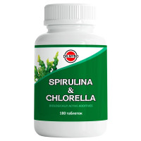 Dr Mybo Спирулина + Хлорелла таблетки 0,5г N180