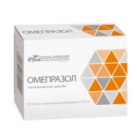Омепразол капсулы кишечнорастворимые 20мг N30 Усолье-Сибирский ХФЗ