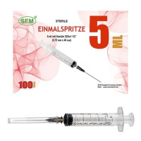 Шприц 3-компонентный одноразовый 5мл игла 22G (0,7x40) SFM 100шт