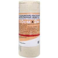 Медитек Бинт эластичный компрессионный высокой растяжимости 1 класс КВ 01 10смх2м