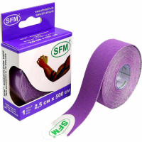Кинезио тейп SFM-Plaster на хлопковой основе 2.5х500см фиолетовый